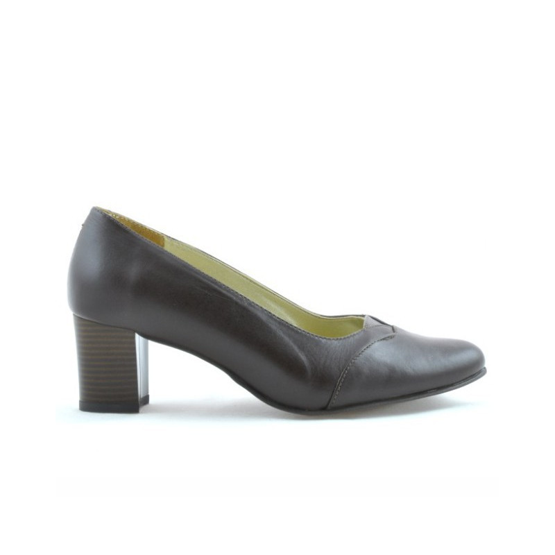 Eleganckie buty damskie (model szeroki) 1072xxl kawa