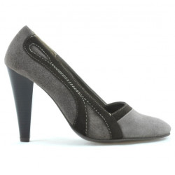 Eleganckie buty damskie 1208 piasek antylopa kombinacja