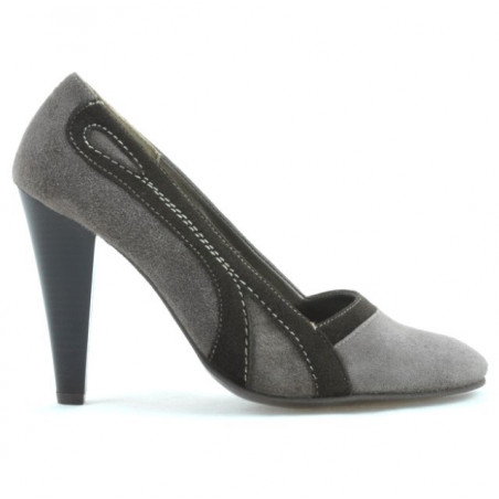 Eleganckie buty damskie 1208 piasek antylopa kombinacja