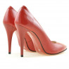 Damskie eleganckie buty 1241 lakierowane czerwone satynowe