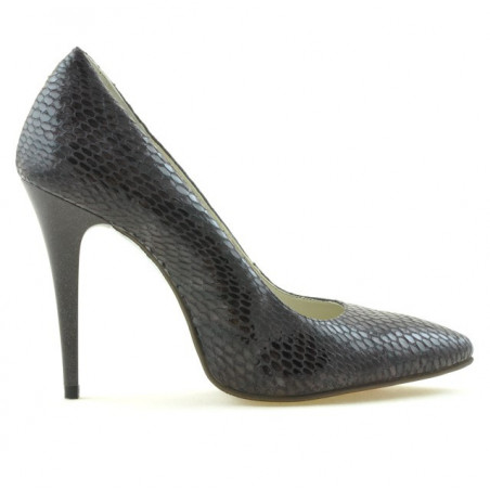 Damskie eleganckie buty 1241 croco fioletowe