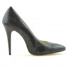Damskie eleganckie buty 1241 croco fioletowe