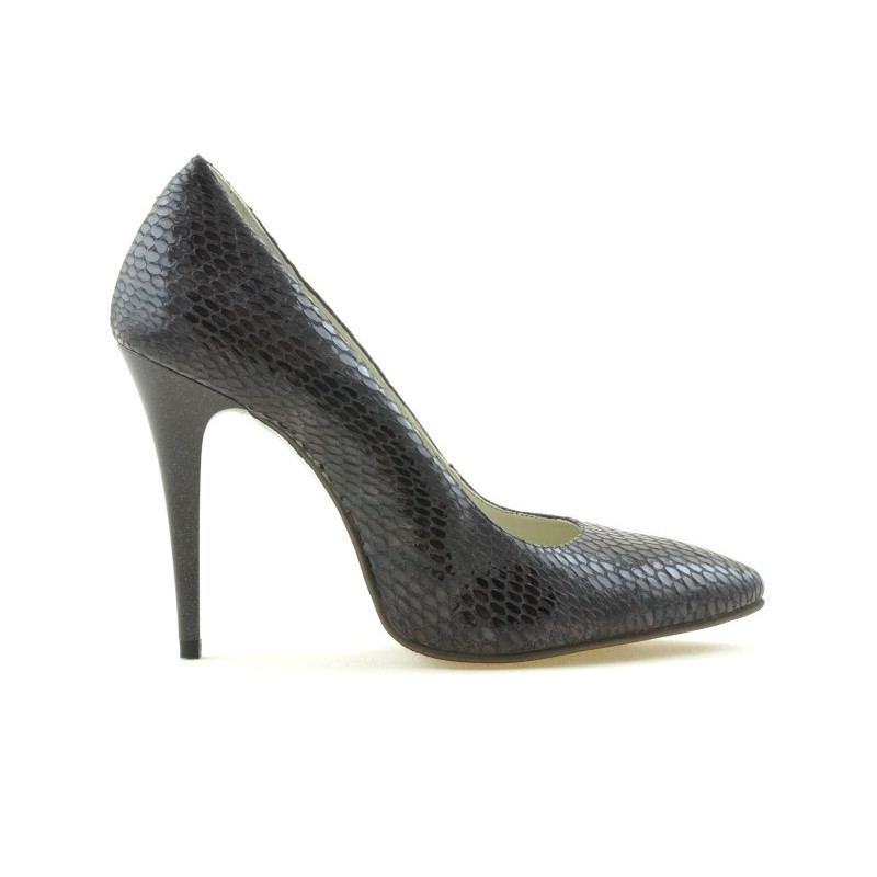 Damskie eleganckie buty 1241 croco fioletowe