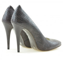 Damskie eleganckie buty 1241 croco fioletowe