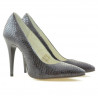 Damskie eleganckie buty 1241 croco fioletowe