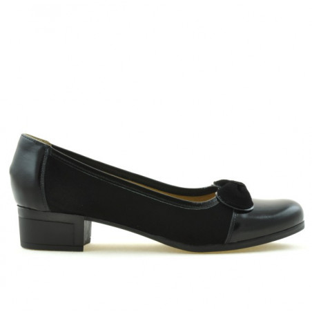Damskie buty casual / eleganckie 650 lakierowane czarne kombinowane