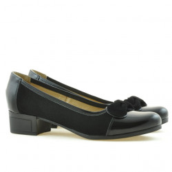 Damskie buty casual / eleganckie 650 lakierowane czarne kombinowane