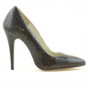 Eleganckie buty damskie 1241 croco brązowe