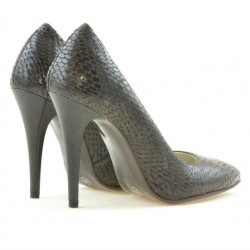 Eleganckie buty damskie 1241 croco brązowe