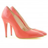 Eleganckie damskie buty 1241 lakierowane czerwono-koralowe