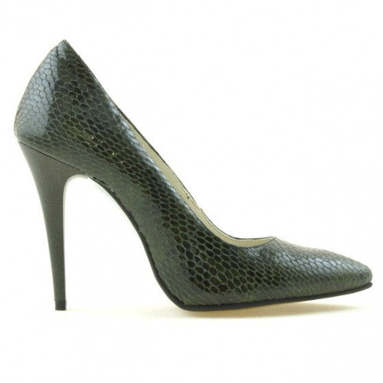 Eleganckie buty damskie 1241 croco zielony