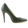 Eleganckie buty damskie 1241 croco zielony