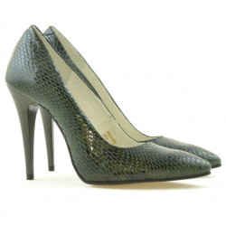 Eleganckie buty damskie 1241 croco zielony