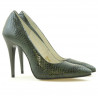 Eleganckie buty damskie 1241 croco zielony