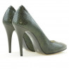 Eleganckie buty damskie 1241 croco zielony