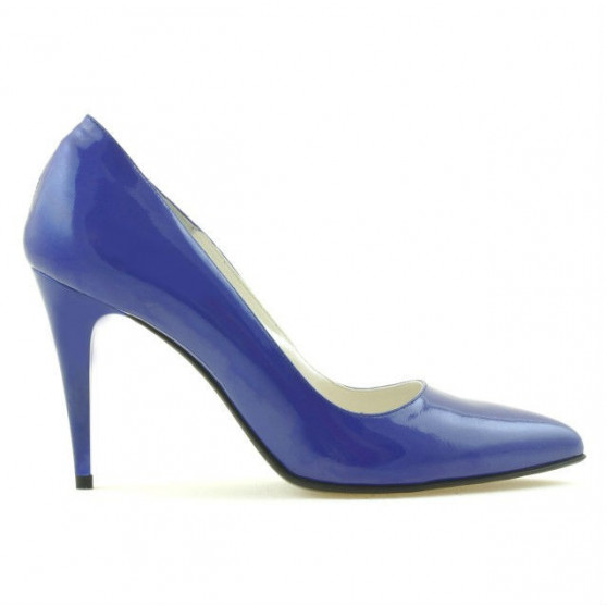 Damskie eleganckie buty 1246 lakierowane niebieskie