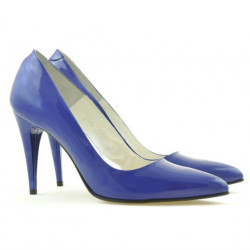 Damskie eleganckie buty 1246 lakierowane niebieskie