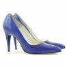 Damskie eleganckie buty 1246 lakierowane niebieskie