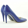Damskie eleganckie buty 1246 lakierowane niebieskie