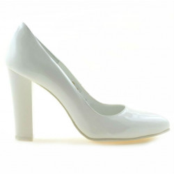 Eleganckie buty damskie 1214 lakierowane białe