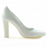 Eleganckie buty damskie 1214 lakierowane białe