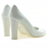 Eleganckie buty damskie 1214 lakierowane białe